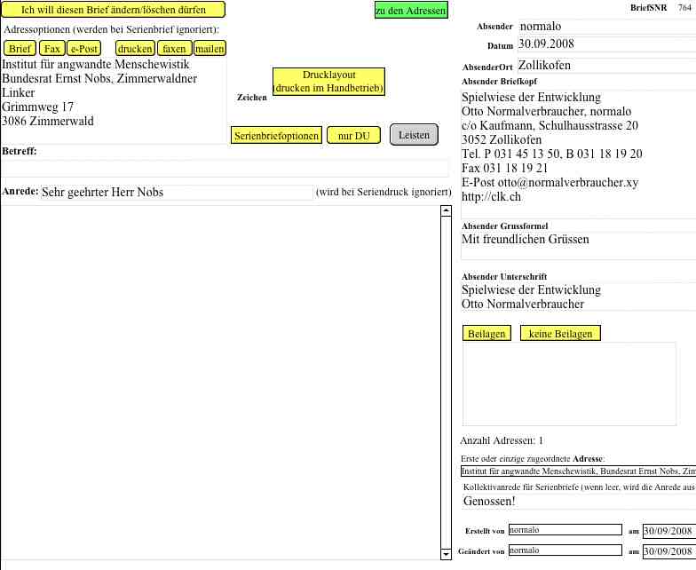 Layout Briefe